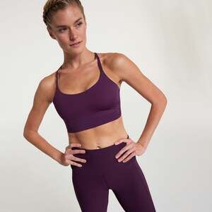 CALIA Women's Restore Strappy Back Bra, Large - Velvet Plum